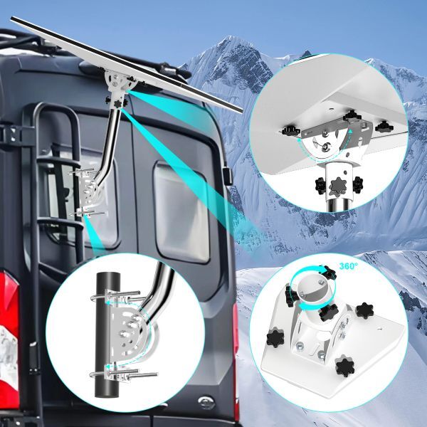 Starlink Gen 3 Long Wall Mounting Kit, Stainless Steel & Water - Resistant, Easy Installation for Outdoor Use