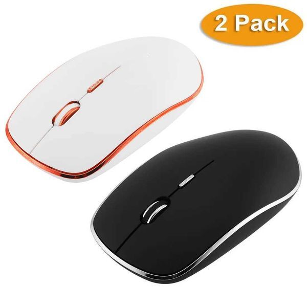 24G Slim Silent Wireless Computer Mouse with Nano Receiver 1800DPI Adjustable Optical Mouse Silent Click for PC Laptop Z250906