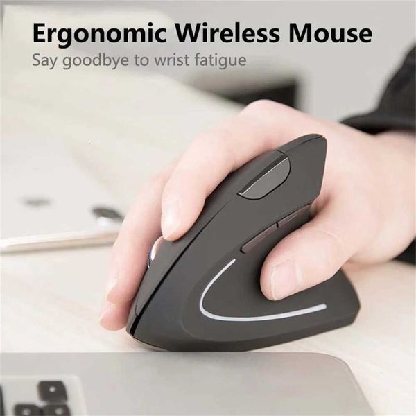 24GHz Wireless Optical Mouse Vertical Mouse Ergonomic 3 Adjustable DPI 80012001600 6 Buttons for Laptop PC Desktop Computer Z250906