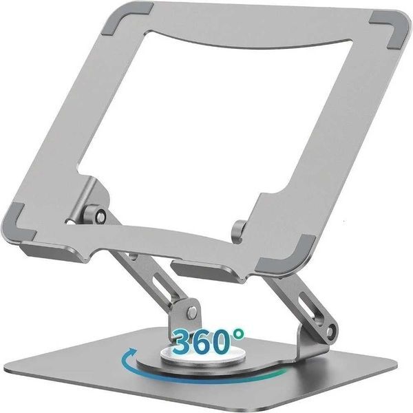 360 Rotating Base Notebook Computer Stand Adjustable Lifter Computer Riser Heat Dissipation Foldable Tablet Holder for DeskXJ250909
