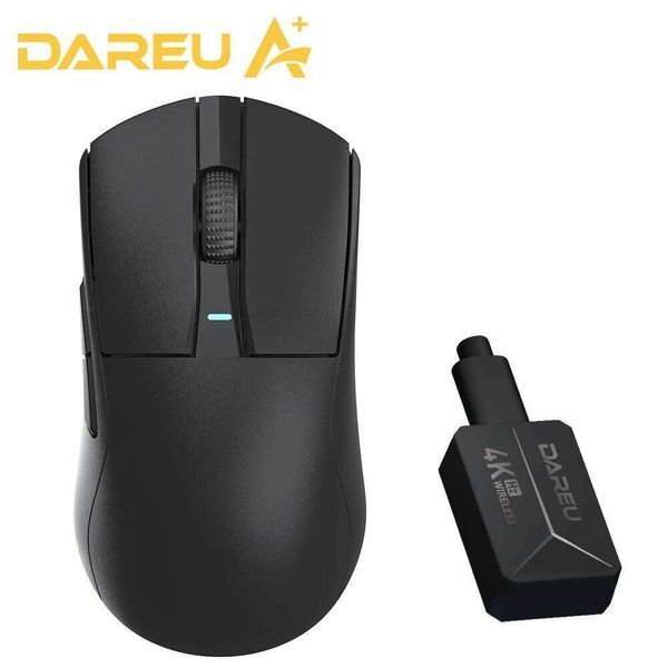 DAREU 4Khz Tri-Mode 2.4G Wireless Wired PBT Mouse Paw3395 26000 DPI RGB 6 Programmable Buttons Rechargeable For PC Laptop Gamer