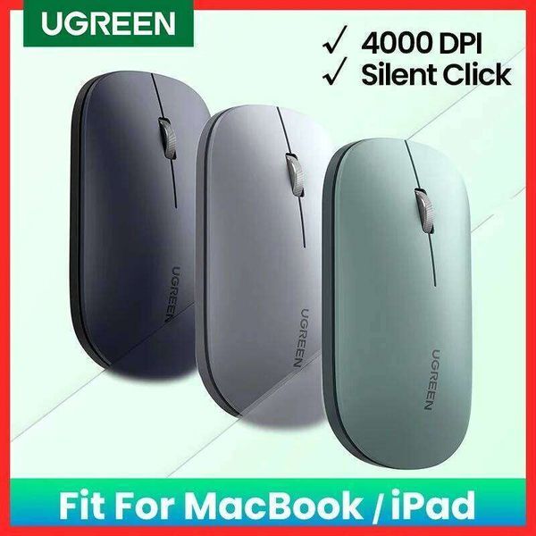 UGREEN 4000 DPI Mice 40Db Silent Click For Book Pro M1 M2 Ipad Tablet Computer Laptop PC 2.4G Wireless Mouse