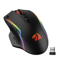 Redragon M810 Pro Wireless Gaming Mouse, 10000 DPI Wired Gamer W/ Rapid Fire Key, 8 Ro Buttons, Black/White Mouse