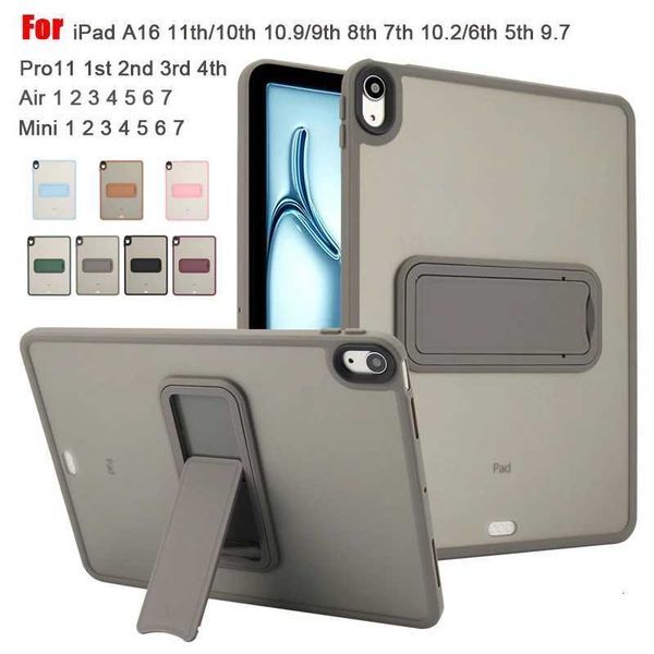 For iPad 5th 6th 97 7th 8th 9th 102 Air 4 Air 5 Air 11 A16 11th 2025 Pro11 10th iPad mini 4 5 6 7 PCTPU Stand Cover Case Z250922
