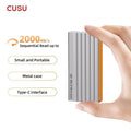 CUSU SSD Portable 512gb External Hard Drive 1tb USB32 Gen2x2 20Gbps USB C Solid State Disk for iphone 15 above Laptop Desktop
