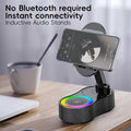 Portable Smart Induction Speaker Mobile Phone Holder Adjustable RGB Light Wireless Bluetooth Speaker Phone Reverse Charging J251116
