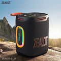 ZEALOTS122 Portable Bluetooth Speaker BalancedSubwoofer Sound Box BT53 Outdoor Speaker with LED Light TF Slot USB J251116
