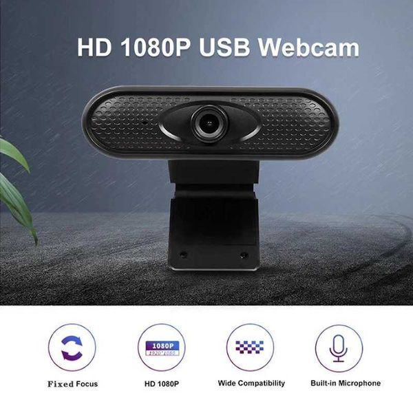 High Definition 1080P USB Webcam Camera Laptop Computer Camera With Builtin Microphone For Live Streaming Conference Video Call X251018