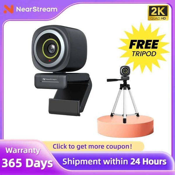 NearStream 1080P60FPS USB Webcam with AI NoiseCanceling Microphone Software Auto Focus PC Camera With Microphone PlugandPlay X251018