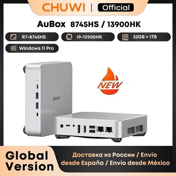 CHUWI AuBox Mini PC R78745HS i913900HK 16GB32GB DDR4 512GB1TB SSD Windows 11 Pro WiFi 6 BT 52 Extend M2 1T2 Desktop