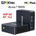 GMKtec M5 Plus Mini PC AMD Ryzen7 5825U DDR4 3200MTs Wifi6E BT52 Dual Fan Triple Display Desktop Gamer Computer Windows 11 Pro