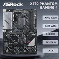 ASRock X570 PHANTOM GAMING 4 Motherboard Support 5500 5600G 5600X 5700X 5700x3D 5800x3D CPU 4xDDR4 128GB AMD AM4 ATX Mainboard