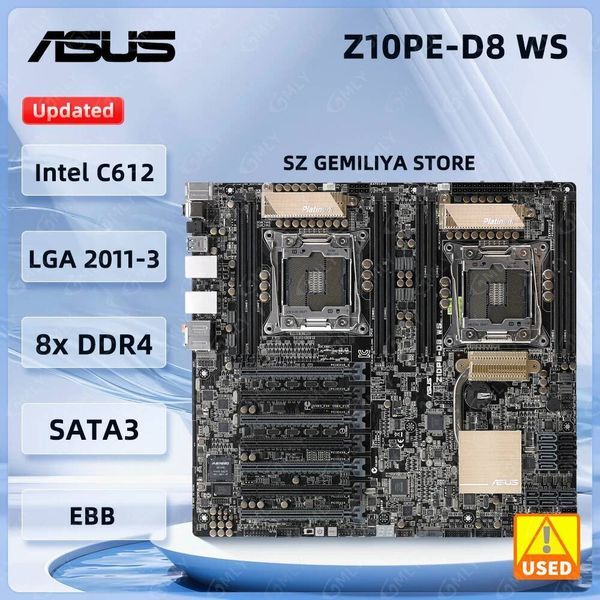 ASUS Z10PED8 WS EEB Server Motherboard Dual LGA 20113 Intel C612 PCH 4xPCIe 30 DDR4 512GB support E52600 v4 cpu