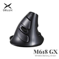 Delux M618 GX Ergonic Vertical Wireless Mouse 6 Buttons 1600DPI Optical M With For PC Laptop C251031