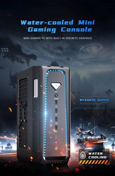 MSECORE SL800 Intel Core I5 I7 I9 RTX4070 12G Liquid Cooling Desktop Gaming Computer Windows 11 MINI PC DDR5 NVMe SSD 8K BT53