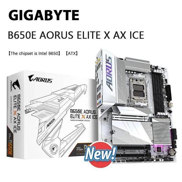 GIGABYTE B650E AORUS ELITE X AX ICE New Motherboard AMD B650 ATX AMD Socket AM5