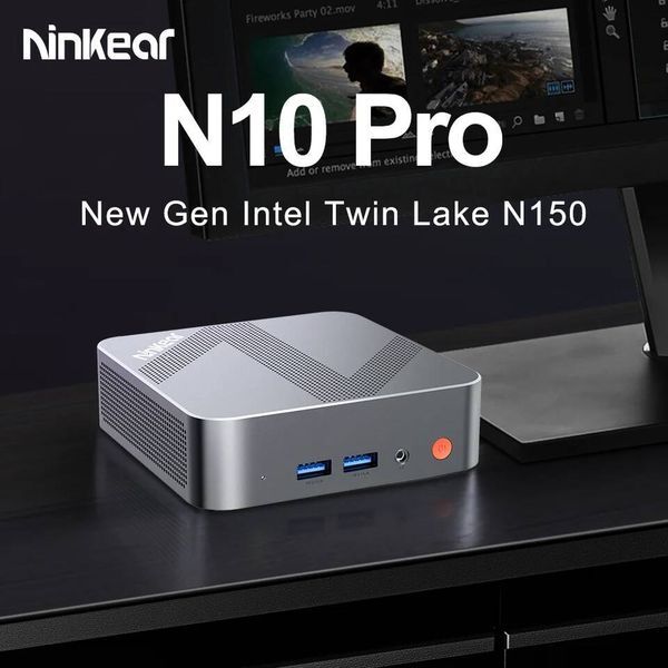 Ninkear N10 Pro Mini PC Intel Twin Lake N150 Processor LPDDR4 16GB RAM 1TB ROM Windows 11 Pro WiFi 5 BT50 Desktop Computer