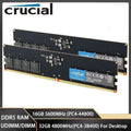Crucial Memoria RAM ddr5 16GB 5600MHz 32GB 4800MHz UDIMM 288Pins PC5-38400 44800 Gaming Desktop PC Memory For Intel AMD CPU RAMs