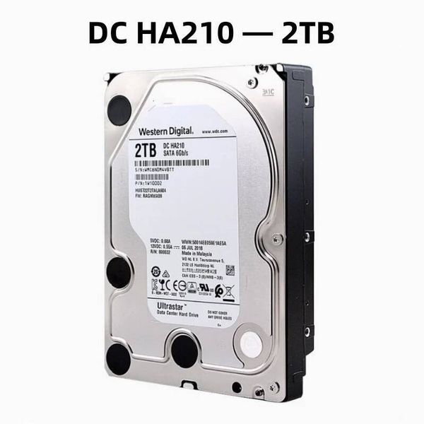 Original WD Enterprise Hard Drive Ultrastar DC HA210 2TB/1TB 128MB 7200RPM 200MB/s 35 SATA 6Gb/s Interface Hard Drive Disk