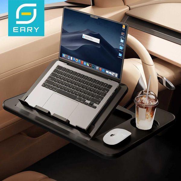 Eary Car Steering Wheel Desk Tray for Laptop Food Tray for Eating with Drink Holder Multi purpose Travel Car Accessories For MenM251115