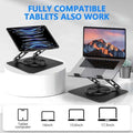 Laptop Stand Foldable Portable 360 Rotating Base Suitable for Laptop Adjustable Portable Folding Stand Cooling Stand port H251113