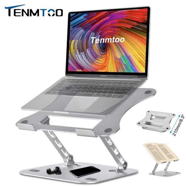 Tenmtoo Adjustable Laptop Stand Portable Aluminum Notebook Stand Cpatible With 10-173 Inch Laptops and book Laptop Holder H251113