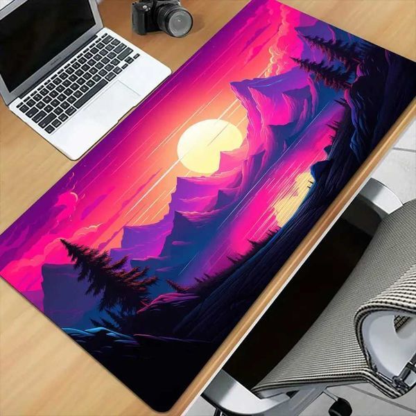Art aesthetic landscape large Mouse Pad Desk Mat Stitched Edge Non-Slip Durable pad for computer mouse Gaming pads tapis sourisM251119