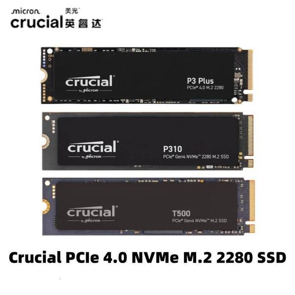 Crucial PCIe Gen4 3D NAND NVMe M2 2280 SSD - P3 Plus 1TB Up to 5000MB/s - P310 1TB Up to 7100MB/s - T500 1TB Up to 7300MB/s