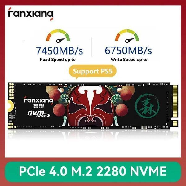 Fanxiang 7400MB/s SSD NVMe M2 2280 2TB 1TB Internal Solid State Hard Disk PCIe40x4 2280 SSD Drive for PS5 Laptop Desktop