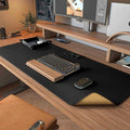 Dual Sided Desk MatLeather Desk PadBlack Cork Desk Mat ProtectorLarge Mouse PadDesk Writing Pad for Off and He Y251120