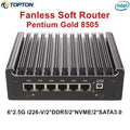 Topton 6xi226-V 25G Fanless Soft Server Intel U300 Pentium Gold 8505 7505 Firewall Mini PC 2xDDR5 2xNVMe 2xSATA Proxmox pfSense
