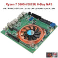 Topton AMD Ryzen 7 5800H 5825U 8-Bay NAS Firewall Motherboard 2NVMe 8SATA 225G LAN 2DDR4 18XPCIE30 Gaming ITX Mainboard