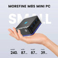 Morefine M8S Intel 12th Gen N100 Mini PC Windows 11 LPDDR5 4800MHz Compact Pocket Gaming Computer Dual LAN 3x4K60Hz WiFi6 BT52