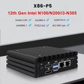 Topton 12th Gen X86 P5 Super Mini Router Intel i3 N355 N150 DDR5 Firewall PC 2x i226-V 25G LAN Fanless Mini PC Proxmox Server