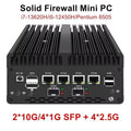 Topton Solid Firewall Computer Intel i7 13620H i5 12450H 8505 425G Nics 210G or 41G SFP 2DDR5 NVMe Industrial Mini PC Host