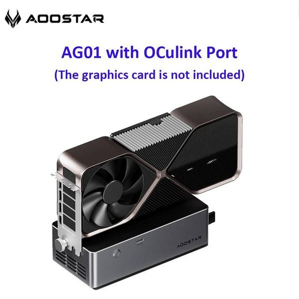 AOOSTAR AG01 EGPU Dock with OCulink PortBuilt-in 800W Power Supply External Graphics Card Supports TGX hot-swapPCIe 40 x4