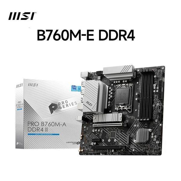 MSI PRO B760M-E DDR4 Motherboard Intel B760 For Ryzen AMD Series CPU DDR4 64GB PCI-E 40 16X SATA30 M2 Micro-ATX