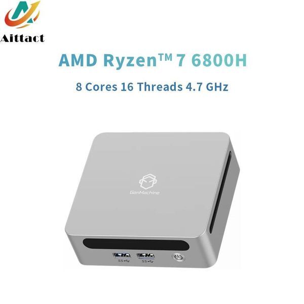AITTACT 6800H MINI PC Windows 11 8C/16T 32Ghz LPDDR5 6400Mhz 256/512GB/1T/2T M2 WIFI6 BT52 Diy Gaming Computer