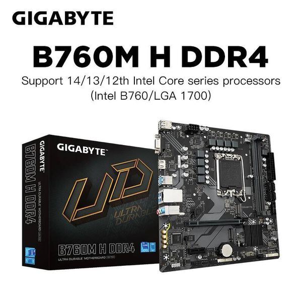 GIGABYTE B760M H DDR4 Motherboard Intel B760 Socket LGA1700 DDR4 64GB M2 SATA III USB32 B760 Mainboard Diy Gaming Computer