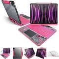 molosicars Case with Pencil Holder for iPad Pro 12.9-inch 3rd/4th/5th/6th Gen 2018-2022, 360? Rotating Multi-Touch Trackpad & 7-Color Backlit Wireless Keyboard