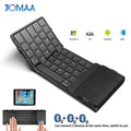Wireless Folding Keyboard with Toucad Rechargeable Foldable Keyboard for Tablet Ipad iPhone H251202