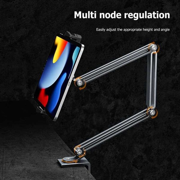 Adjustable Bed Tablet Stand for 4-129 inches Mobile Phones Tablets Aluminum Bed Desk Tablet Mount port for iPad Mini C251208