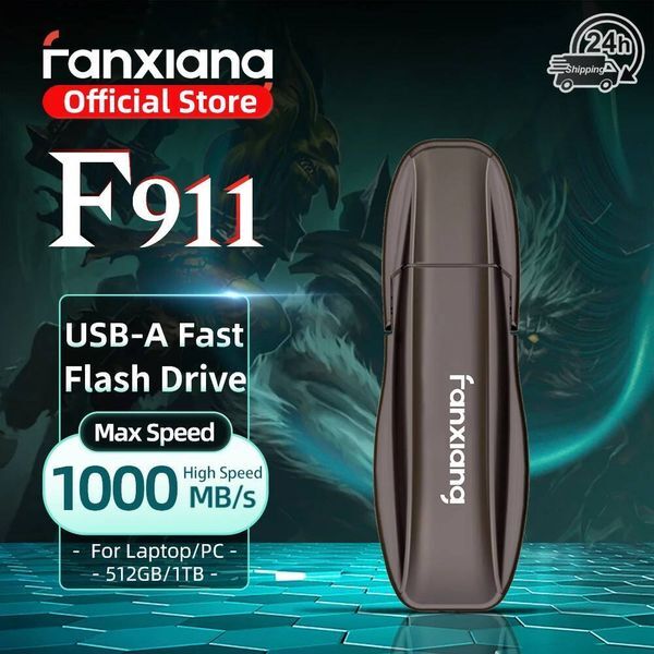 Fanxiang F911 Solid State Pen Drive 1000MB/s USB32 Gen2 512GB 1TB High Speed USB Type-A Flash Drive For iOS Laptop Phone Tablet