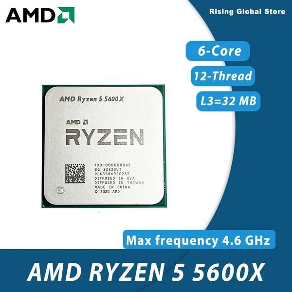 NEW AMD R5 5600X CPU Processor Ryzen 5 5600X Six-Core Twelve-Thread 37 GHz 65W TDP L332M Socket AM4 but without cooler