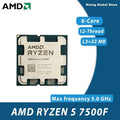 NEW AMD R5 7500F CPU Processor Ryzen 5 7500F Six-Core Twelve-Thread 37 GHz 65W TDP L332M Socket AM5 but without cooler