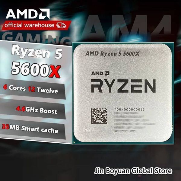 New AMD Ryzen 5 5600X R5 5600X 37 GHz 6-Core 12-Thread CPU 7NM 65W L332M 100-000000065 Socket AM4