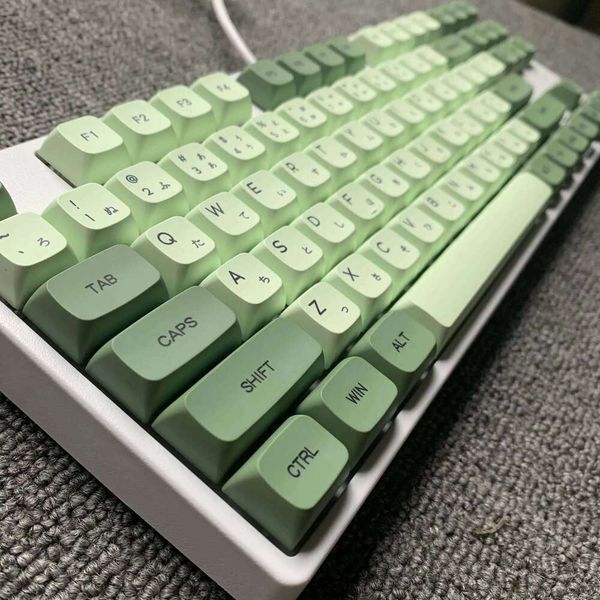123 keys Matcha XDA Profile PBT Keycaps Arabic Korean Japanese Russian Thailand Keycap For Mechanical Keyboard custom Key Caps 25L1226