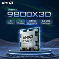 AMD Ryzen 7 9800X3D 8-Core 16-Thread 47GHz DDR5 Socket AM5 4NM L396M 120W R7 9800x3d Gaming CPU Processor New No Fan