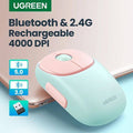 Bestseller UGREEN Wireless 5.0 3.0 2.4G Rechargeable 4000 DPI Charging Bluetooth Mouse For MacBook iPad Tablet Laptop ddmytues