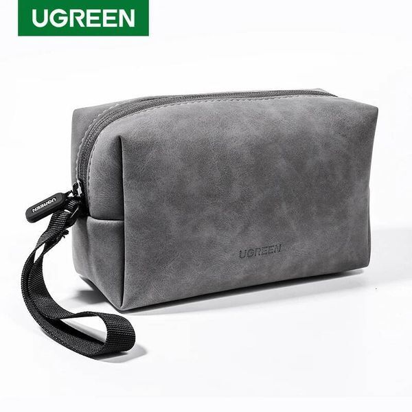 Bestseller UGREEN Organizer Leather Storage Case for Wired Headphones Earphone USB Cable Cell Phones Charger PC Digital Accessories Bag ddmytues